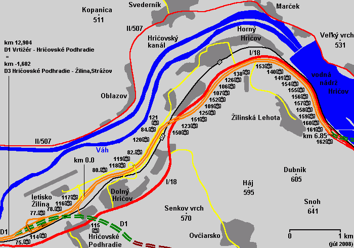 Hricovsk Podhradie-Strazov - map