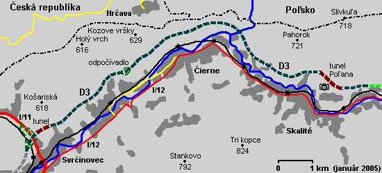 Svrcinovec - Skalite - map