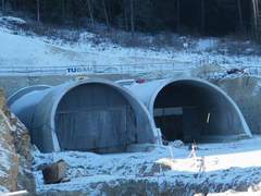 Eastern portal of the tunnel, December 2008